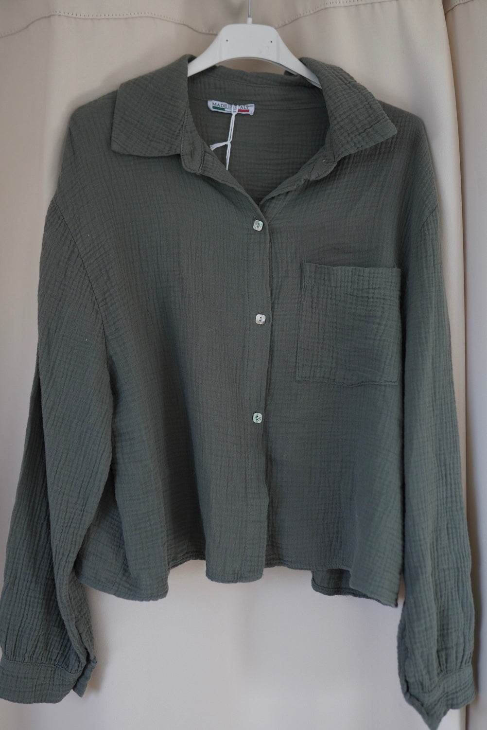 Musselinbluse kurz