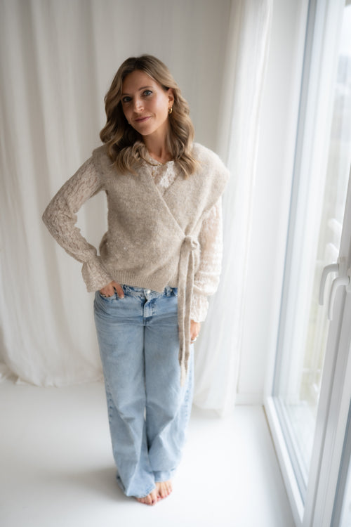Ärmellose Weste Hannah beige