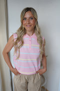 Gestreiftes Top Cate rosa