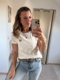 Tshirt goldenes Herz weiß