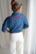 Besticktes Denimhemd Rita